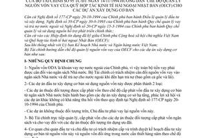 Thông tư 95TC/ĐT hướng dẫn quản lý nguồn vốn vay Quỹ hợp tác kinh tế hải ngoại Nhật bản (OECF) dự án XDCB