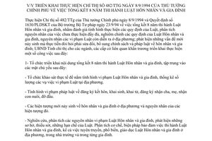 Chỉ thị 35/CT-UB 1994 thực hiện 482/TTg thi hành Luật hôn nhân gia đình An Giang