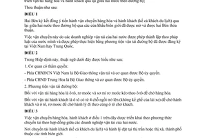 Hiệp định vận tải đường bộ giữa Việt Nam Cộng hoà nhân dân Trung Hoa 1994