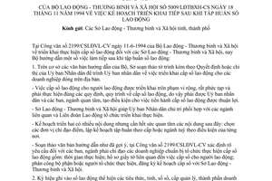 Công văn 5009/LĐTBXH-CS kế hoạch triển khai tiếp sau khi tập huấn sổ lao động