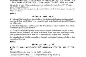Thông tư 107TC/ĐT hướng dẫn quản lý, cấp phát vốn đầu tư dự án nguồn vốn ngân sách Nhà nước