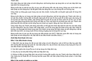 Hiệp định áp dụng biện pháp kiểm dịch động thực vật - SPS 1994