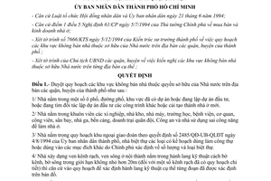 Quyết định 4246/QĐ-UB-QLĐT quy hoạch khu vực không bán nhà quyền sở hữu Nhà