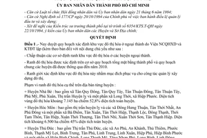 Quyết định 4319/QĐ-UB-QLĐT  duyệt quy hoạch xác định khu vực đô thị hóa ở ngoại thành phục vụ công tác quản lý xây dựng đô thị