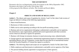 Decree no 197-CP of December 31, 1994 detailing and guiding the implementation of a number of articles on wages of the labor code promulgated by the Government