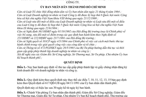 Quyết định 46/QĐ-UB-KT quy định thủ tục cấp giấp phép thành lập giấy chứng nhận đăng ký kinh doanh doanh nghiệp tư nhân và công ty