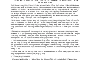 Chỉ thị 108/TTg xử lý vi phạm Pháp lệnh đê điều đoạn đê sông Hồng thuộc Hà Nội