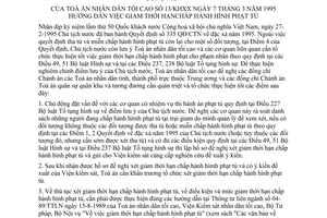 Công văn 13/KHXX hướng dẫn việc giảm thời hạn chấp hành hình phạt tù