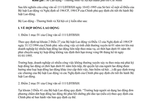 Công văn 757/CSLD-VL 1995 hướng dẫn thực hiện chính sách theo Bộ luật Lao động