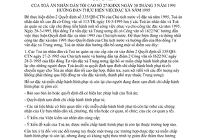 Công văn 27/KHXX hướng dẫn việc đặc xá năm 1995