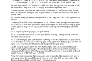 Thông tư 42 TC/TCT hướng dẫn Quy định lệ phí trước bạ bổ sung Thông tư 19 TC/TCT