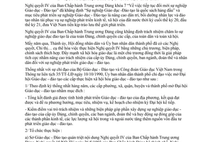 Chỉ thị 14/CT-UB-NCVX mở đại hội giáo dục đào tạo các cấp