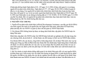 thông tư 22-TC/VT hướng dẫn chế độ quản lý tài chính nhà nước nguồn hỗ trợ phát triển chính thức