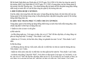 Thông tư 08 TT/LB 1995 hướng dẫn chế độ cấp phát trang phục cho cán bộ quản lý thị trường