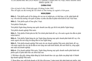 Nghị định 23/CP phát hành trái phiếu quốc tế Chính Phủ