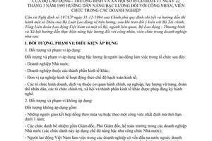 Thông tư 05/LĐTBXH-TT hướng dẫn nâng bậc lương công nhân viên chức doanh nghiệp