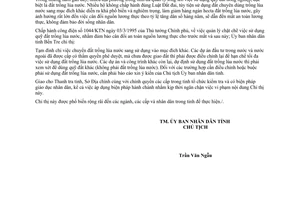 Chỉ thị 04/CT-UB 1995 quản lý việc sử dụng đất trồng lúa nước Bến Tre