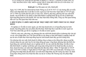 Công văn 640-TCHQ/KTTT hướng dẫn việc miễn, giảm thuế xuất nhập khẩu xí nghiệp có vốn đầu tư nước ngoài