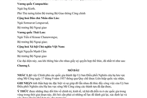 Hiệp định hợp tác phát triển bền vững lưu vực sông Mê Công