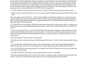 Chỉ thị 08/CT.UB năm 1995 quy hoạch xây dựng dự án đầu tư viện trợ nước ngoài 1996-2000 An Giang