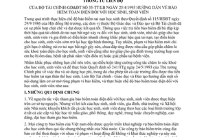 thông tư liên bộ 35-TT/LB hướng dẫn bảo hiểm toàn diện học sinh, sinh viên