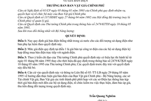 Quyết định 28/VGCP-TLSX giá bán điện