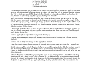 Công văn 1406/UB-QLĐT tách giấy chứng nhận quyền sử dụng đất giấy phép xây dựng nhà ở các Công ty kinh doanh phát triển nhà