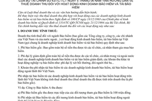 Thông tư 43 TC/TCT hướng dẫn thuế doanh thu hoạt động kinh doanh bảo hiểm tái bảo hiểm