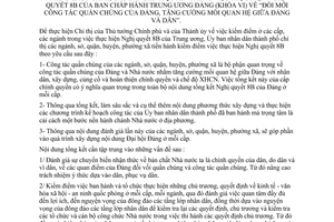 Chỉ thị 27/CT-UB-NCVX thi hành 323/TTg ngành cấp CQ thực hiện NQ 8b BCHTW Đảng khóa 6 đổi mới công tác quần chúng đảng tăng cường quan hệ đảng dân