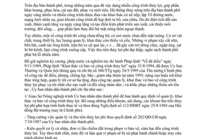 Chỉ thị 26/CT-UB-KTquản lý khai thác, bảo vệ công trình thủy lợi