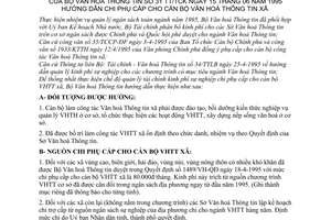 Thông tư 31 TT/TCKT hướng dẫn chi phụ cấp cán bộ văn hoá thông tin xã