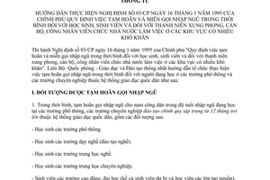 Thông tư 1144/TTLB-QP-GDĐT hướng dẫn thực hiện nghị định số 03/CP