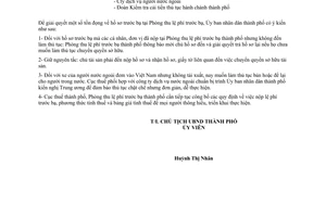 Công văn 1479/UB-KT giải quyết tồn đọng tại Phòng thu lệ phí trước bạ thành phố