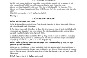 Pháp lệnh xử lý vi phạm hành chính 1995 41-L/CTN