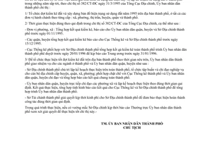 Chỉ thị 33/CT-UB-KT tổ chức kiểm kê lập bản đồ hiện trạng sử dụng đất năm 1995 địa bàn thành phố Hồ Chí Minh