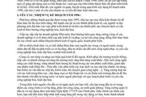 Chỉ thị 35/CT-UB-KT xây dựng kế hoạch kinh tế - xã hội năm 1996