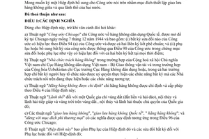 Hiệp định vận chuyển hàng không giữa Việt Nam Uzbekistan 1995