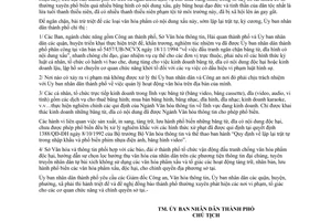 Chỉ thị 36/CT-UB-NCVX đấu tranh ngăn chặn băng từ, dĩa văn hóa phẩm nội dung độc hại xử lý nghiêm khắc trường hợp vi phạm