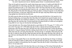 Chỉ thị 417-TTg chấn chỉnh tổ chức tăng cường quản lý lập lại trật tự đẩy mạnh sản xuất khai thác kinh doanh than