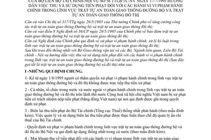 Thông tư liên bộ 56-TTLB/TC-NV hướng dẫn thu sử dụng tiền phạt vi phạm hành chính lĩnh vực an toàn trật tự giao thông đô thị