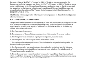 Circular No. 58-TC/HCSN of July 24, 1995, giving provisional guidance on the procedure of collecting and paying social insurance