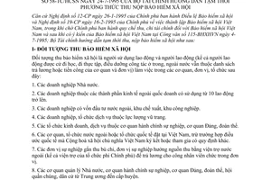 Thông tư 58-TC/HCSN hướng dẫn tạm thời phương thức thu nộp bảo hiểm xã hội