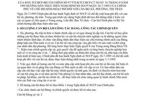 Thông tư liên ban 97/TTLB/TCCBCP-CP sinh hoạt phí cán bộ xã, phường, thị trấn