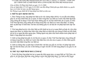 Thông tư 1413-NG/TT quy định thể lệ hợp pháp hoá lãnh sự