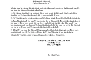 Công văn 1849/UB-KT công bố giá thuê đất các hình thức đầu tư nước ngoài