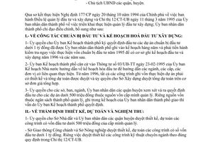 Công văn 2014/UB-KT bổ sung Chỉ thị 12/CT-UB triển khai thực hiện quản lý đầu tư xây dựng