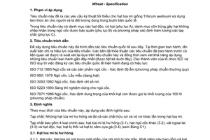 Tiêu chuẩn Việt Nam TCVN 6095:1995 (ISO 7970:1989 (E)) về hạt lúa mì - yêu cầu kỹ thuật do Bộ Khoa học Công nghệ và Môi trường ban hành