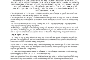 Thông tư 1350-KCM/TT hướng dẫn thực hiện NĐ 02/CP hàng hoá chất độc mạnh, phóng xạ, phế liệu, phế thải kim loại vật tư kỹ thuật cao cấp