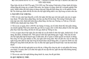 Thông tư 63-TC/HCSN quy định chế độ chi tiêu hội nghị