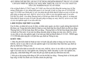 Thông tư liên bộ 66 TT/LB chế độ thu, quản lý phí kiểm định kỹ thuật lệ phí cấp giấy phép sử dụng máy móc, thiết bị, chất yêu cầu nghiêm ngặt an toàn